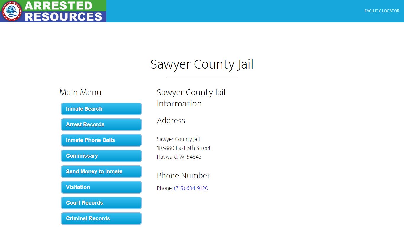 Sawyer County Jail - Inmate Search - Hayward, WI